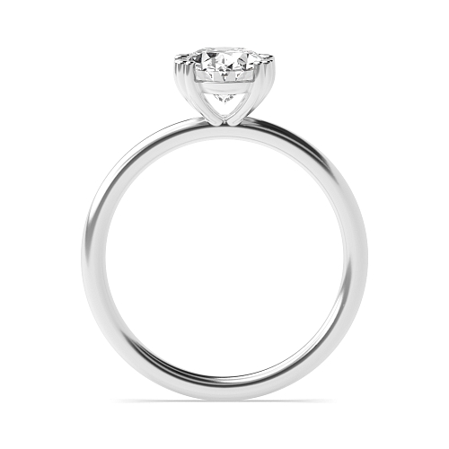 4 Prong Tri Claws Delicate Solitaire Engagement Ring