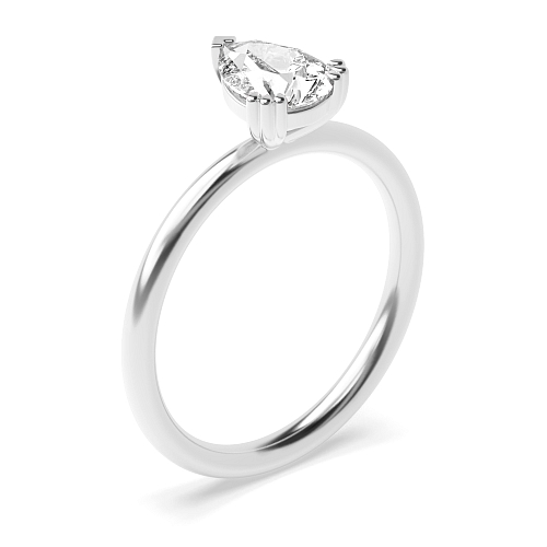 Prong Pear Tri claws delicate Engagement Rings