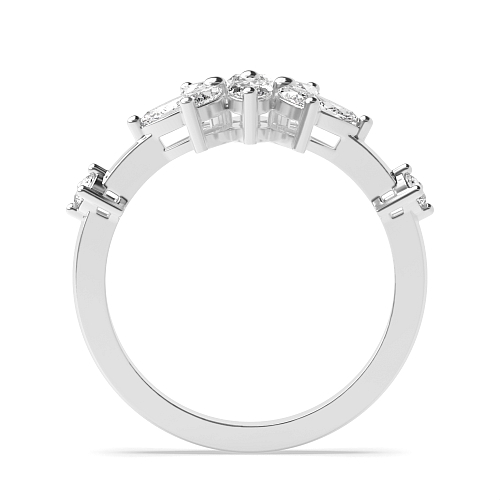 Marquise Cluster with accented round Diamond Rings