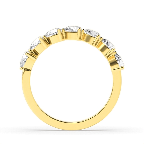 Prong Pear Yellow Gold 7 stone Diamond Rings
