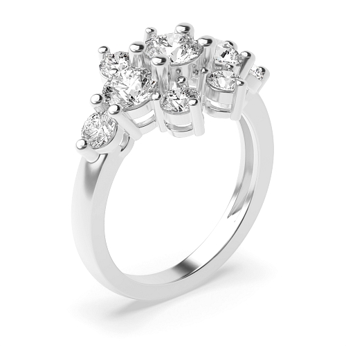 4 Prong Round Big Moissanite Diamond Rings
