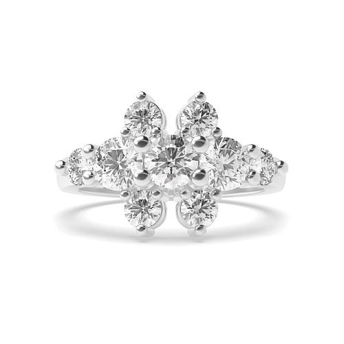 4 Prong Round Big Moissanite Diamond Rings