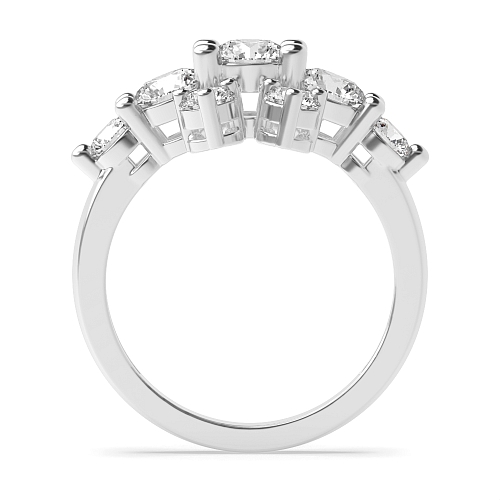 4 Prong Round Big Moissanite Diamond Rings