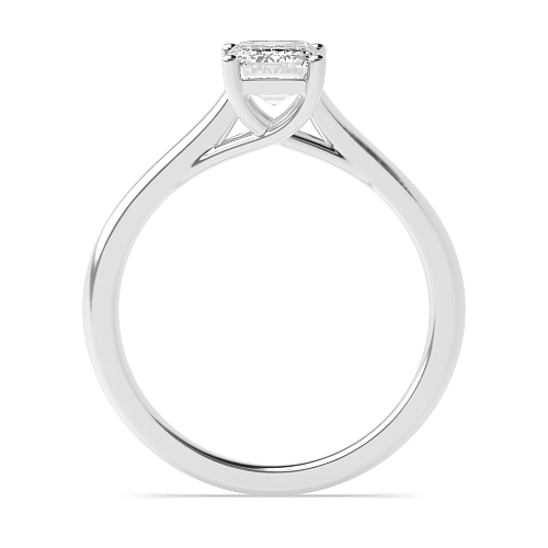 4 Prong Emerald Crossover Highset Engagement Rings