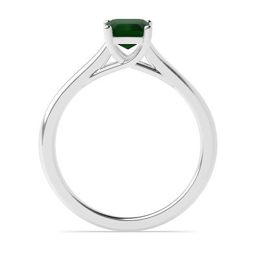 4 Prong Crossover Highset Emerald Engagement Rings