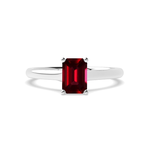 Emerald Crossover Highset Ruby Engagement Rings