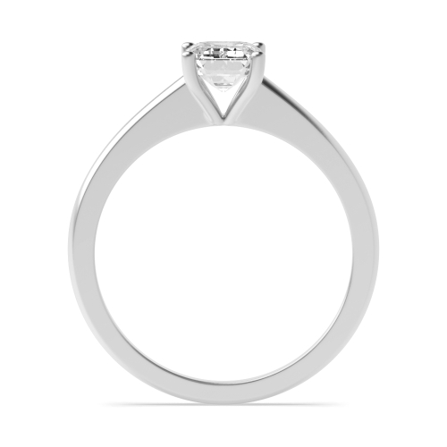 4 Prong Emerald Open Naturally Mined Diamond Engagement Rings