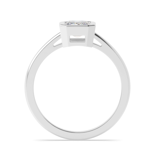 Bezel Setting Emerald Shoulder gallery Engagement Rings