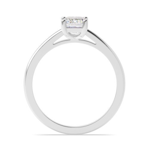 4 Prong Emerald Classic tapered shoulder Naturally Mined Diamond Engagement Rings