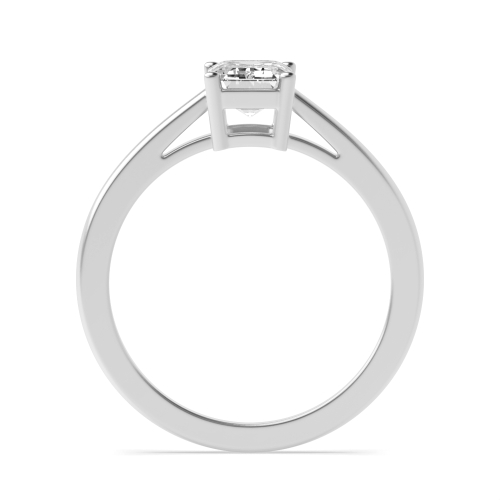 4 Prong Emerald High set Naturally Mined Diamond Engagement Rings