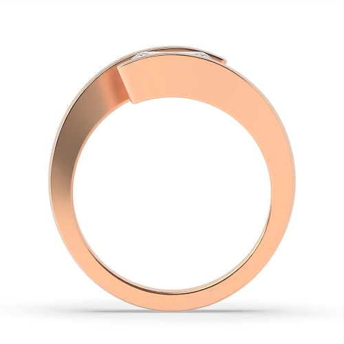 Channel Setting Rose Gold Modern Engagement Rings