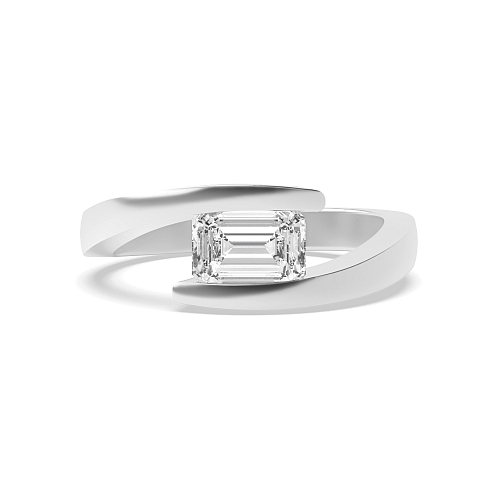 Channel Setting Platinum Modern Engagement Rings
