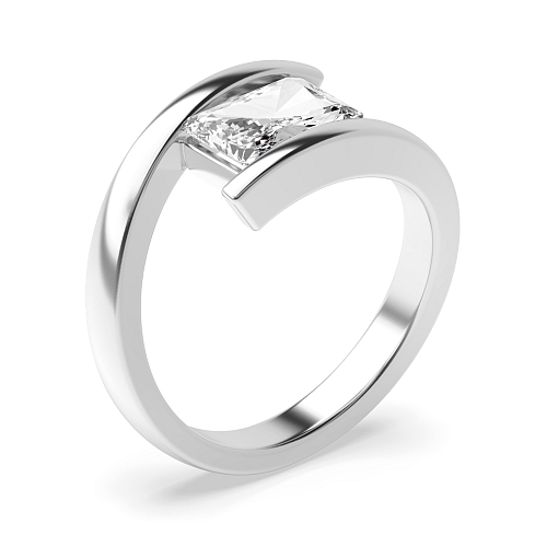 Channel Setting Radiant Modern Engagement Rings