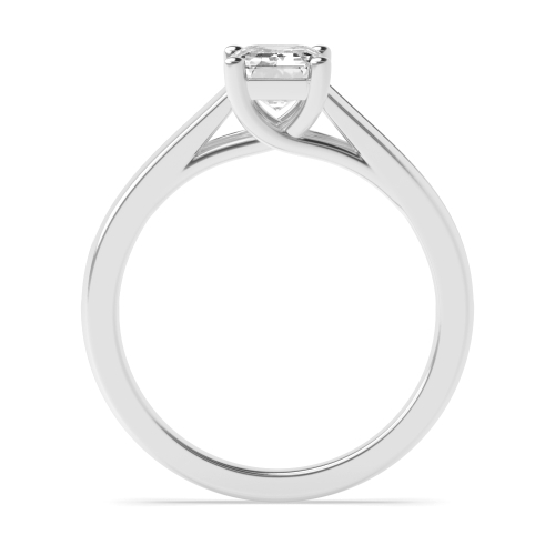 4 Prong Emerald Split sholder Naturally Mined Diamond Engagement Rings