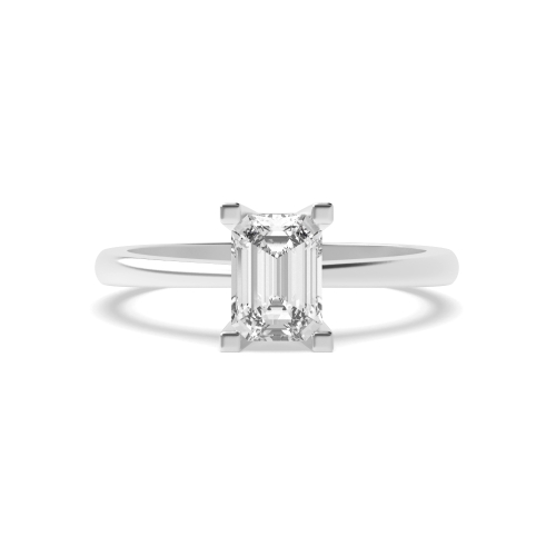 4 Prong Emerald Open basket set Naturally Mined Diamond Engagement Rings