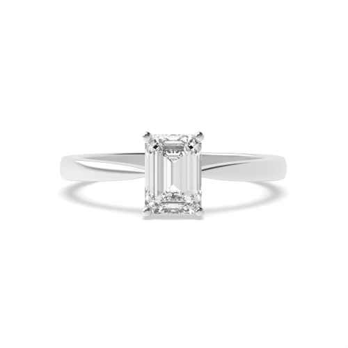 4 Prong Emerald Basket set Naturally Mined Diamond Engagement Rings