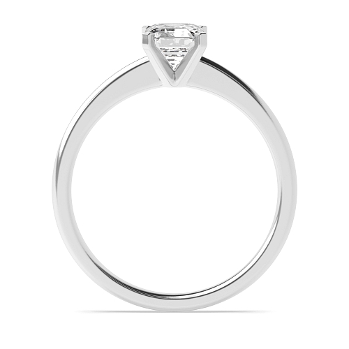 4 Prong Emerald Tulip Moissanite Engagement Rings