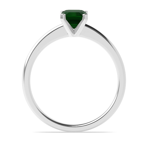 4 Prong Tulip Emerald Engagement Rings