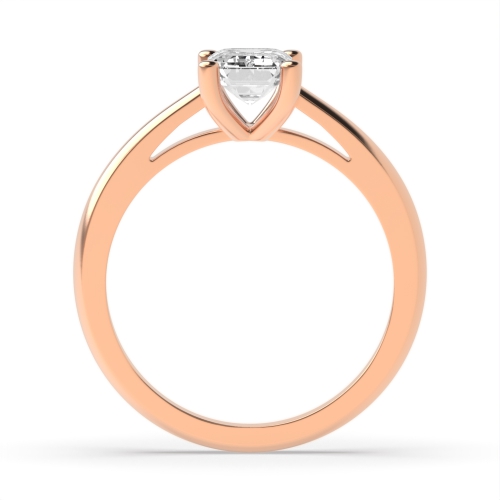 4 Prong Emerald Rose Gold Gallary shoulder Engagement Rings