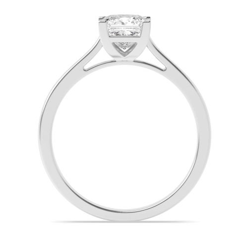 4 Prong Princess Corner Claws Solitaire Engagement Ring