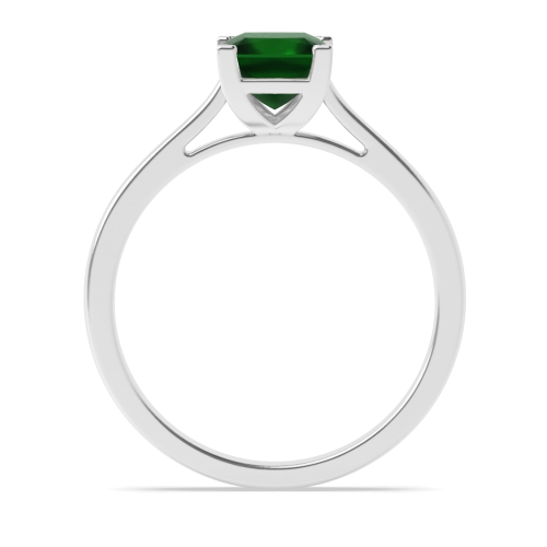 4 Prong Princess Corner box claw Emerald Engagement Rings