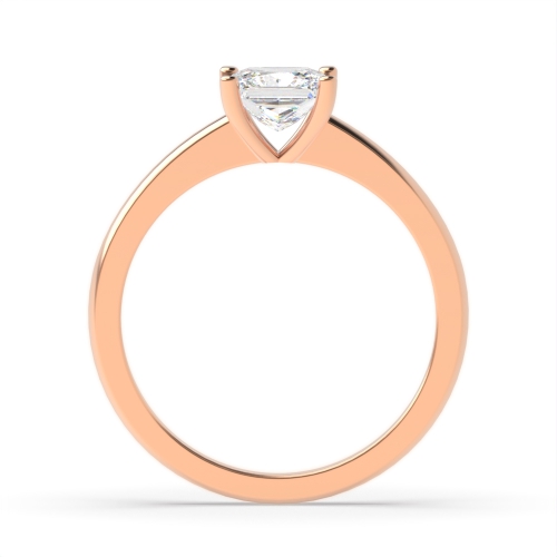 4 Prong Princess Rose Gold Open setting Engagement Rings