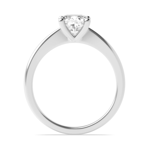 Cushion Narrow Shoulder Solitaire Engagement Ring