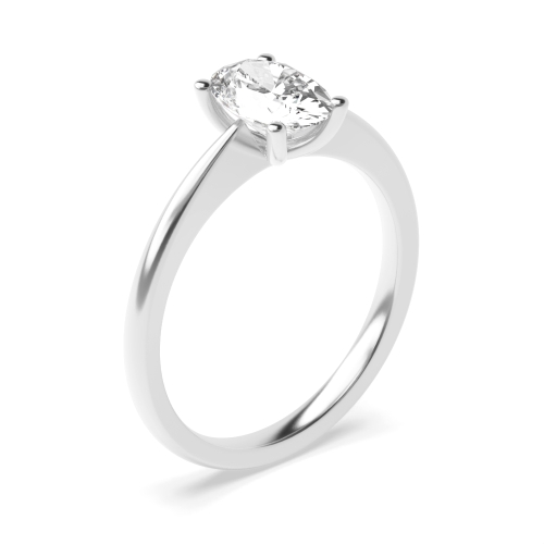 Princess Solitaire Diamond Engagement Ring In Narrow Shoulder