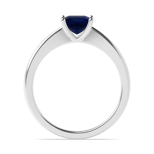 Narrow shoulder Blue Sapphire Engagement Rings