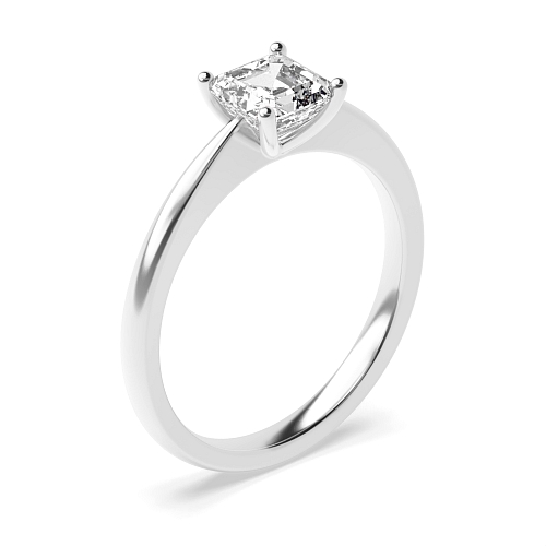 Asscher Narrow shoulder Engagement Rings