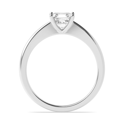 Asscher Narrow shoulder Engagement Rings