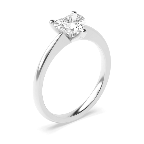 Prong Heart Narrow shoulder Engagement Rings