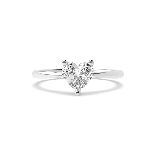 Prong Heart Narrow shoulder Engagement Rings