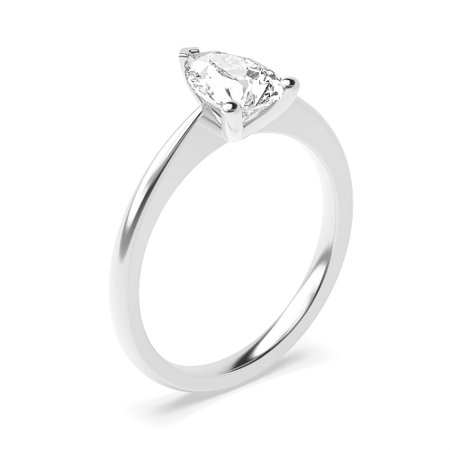 Prong Pear Narrow shoulder Engagement Rings
