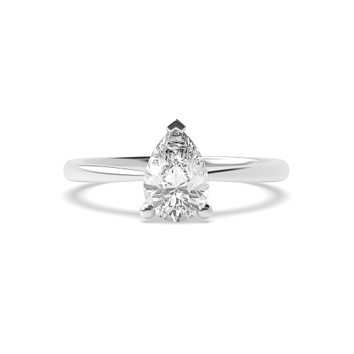 Prong Pear Narrow shoulder Engagement Rings