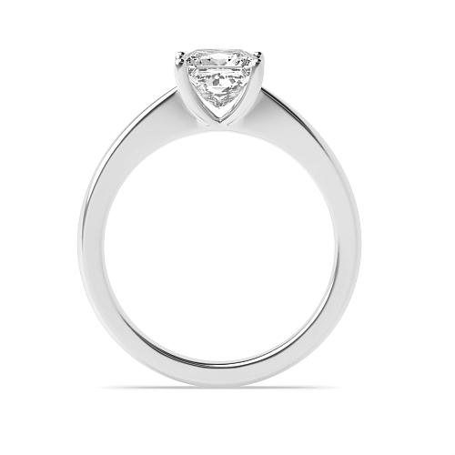 4 Prong Narrow Shoulder Solitaire Engagement Ring