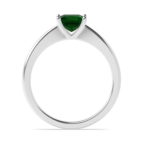Narrow shoulder Emerald Engagement Rings