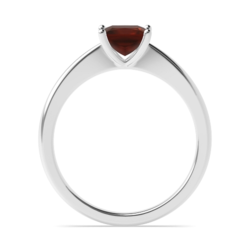Narrow shoulder Garnet Engagement Rings