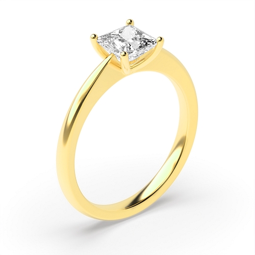 Yellow Gold Narrow shoulder Engagement Rings