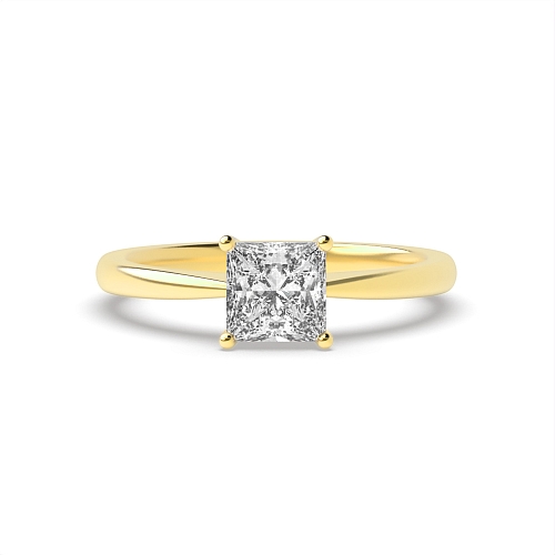 Yellow Gold Narrow shoulder Engagement Rings