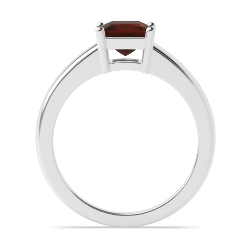 4 Prong Princess Wide shoulder Garnet Engagement Rings