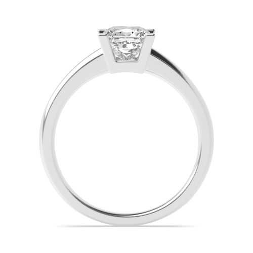 4 Prong Princess Basket open Lab Grown Diamond Engagement Rings