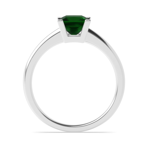 4 Prong Princess Basket open Emerald Engagement Rings