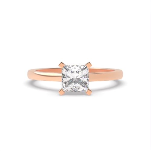 4 Prong Princess Rose Gold High set Engagement Rings