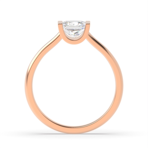 Channel Setting Princess Rose Gold Mysticwhisper Engagement Rings