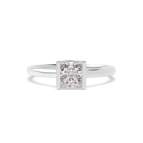 Channel Setting Princess Mysticwhisper Naturally Mined Diamond Engagement Rings