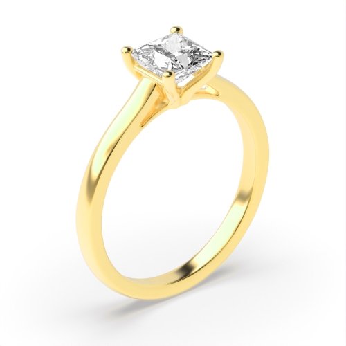 4 Prong Princess Yellow Gold Nova spectrum Engagement Rings