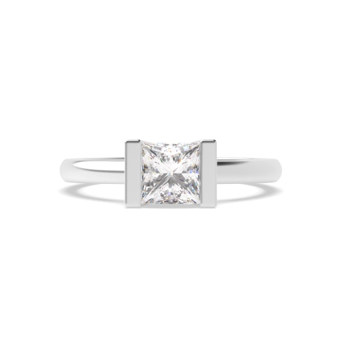 Channel Setting Princess Tension set Lab Grown Diamond Engagement Rings