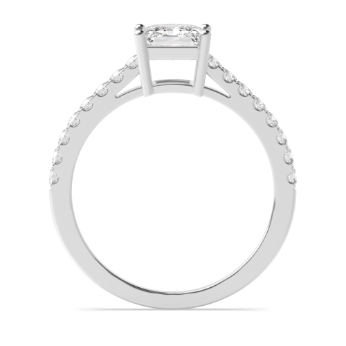 Princess Moissanite Solitaire Engagement Ring