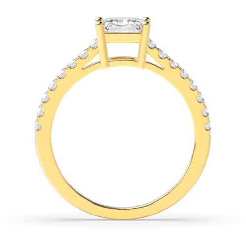 Princess Yellow Gold Solitaire Engagement Ring